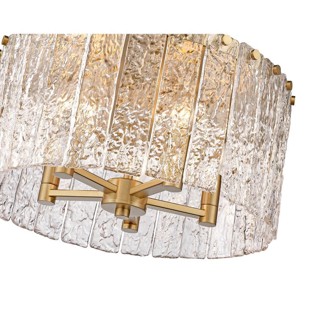 Z-Lite Glacier 5 - Light Flush Mount in  Modern Gold