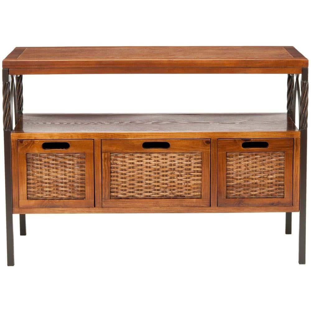 Joshua Media Console - AMH6532A - Brown - Safavieh Couture