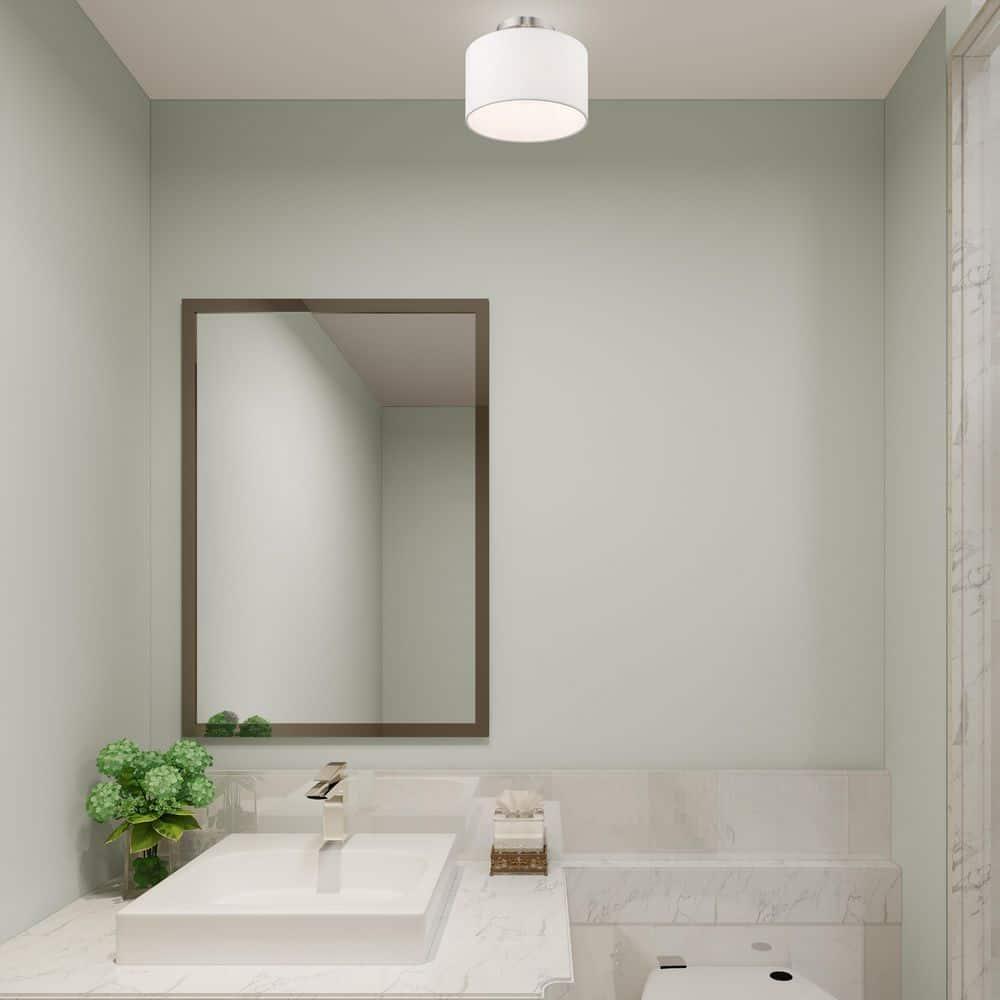 Livex Lighting Clark 1 - Light Semi-Flush Mount in  Brushed Nickel