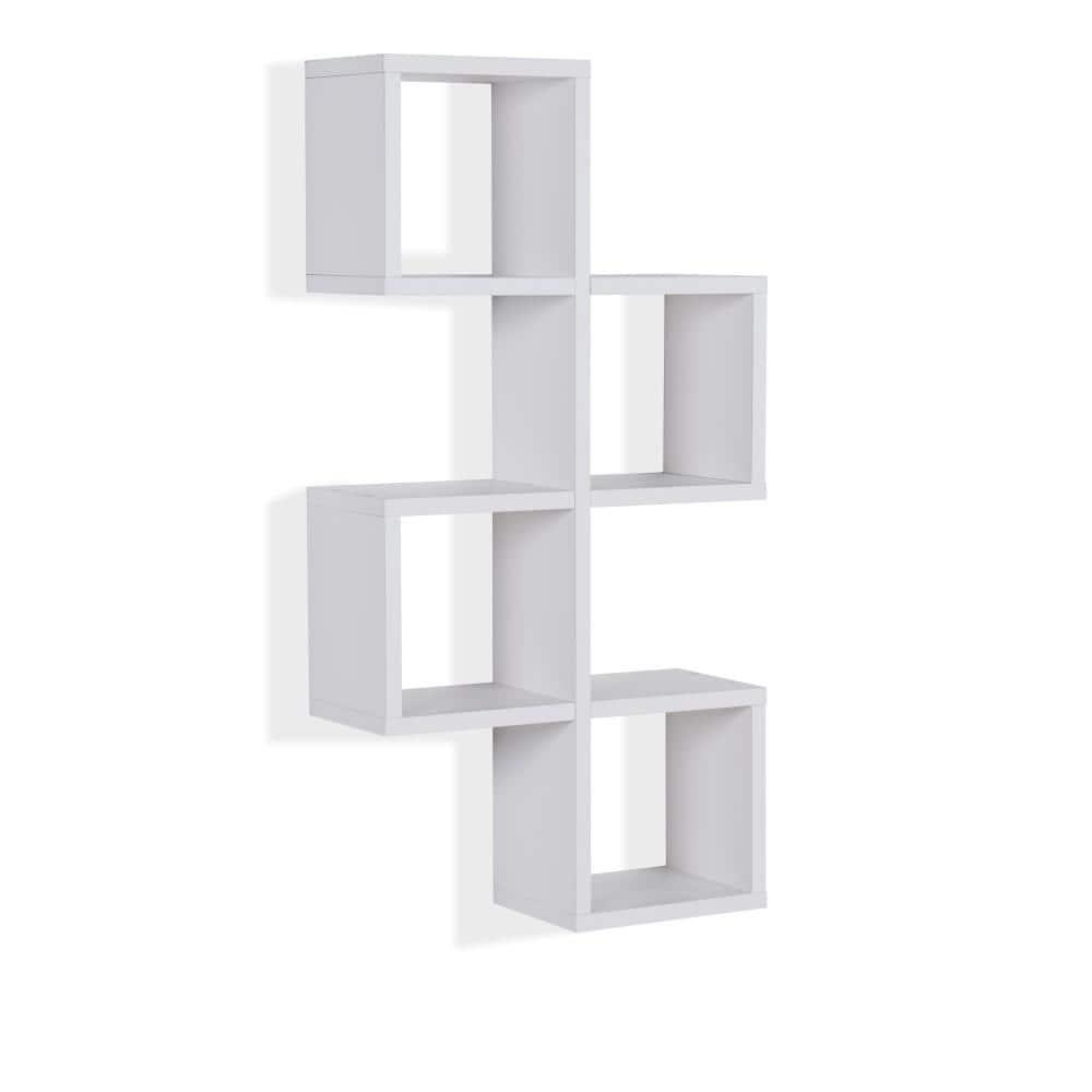 30" x 15.25" Cubby Chessboard Wall Shelf White - Danya B.
