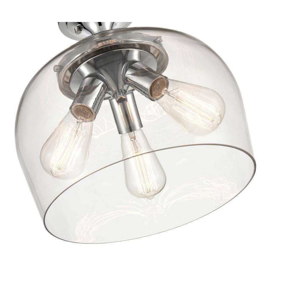 Three Posts™ Cromkill Glass Semi Flush Mount