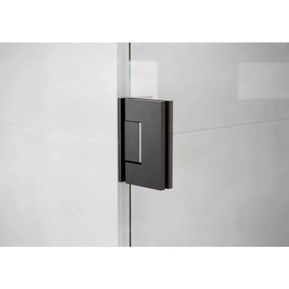 58 in. x 78 in. Fully Frameless Wall Hinge Shower Door