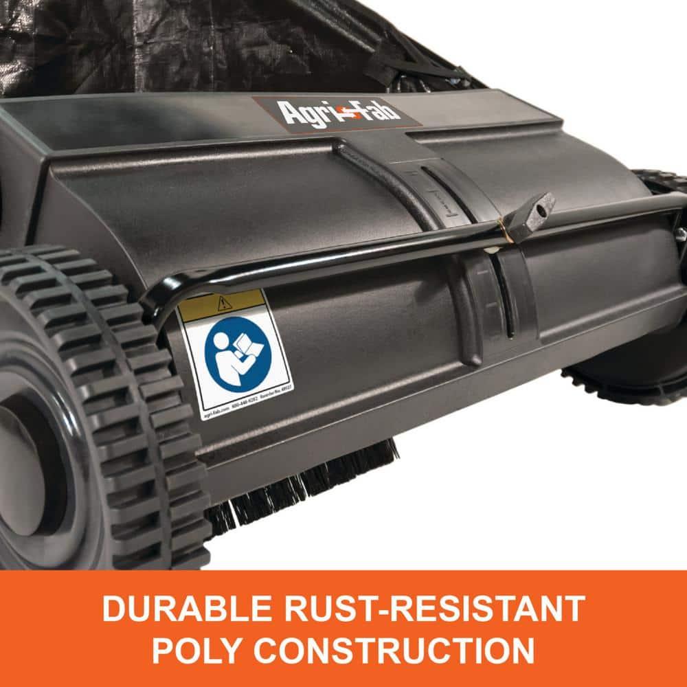 Agri-Fab 26" Black Carbon Steel Push Lawn Sweeper