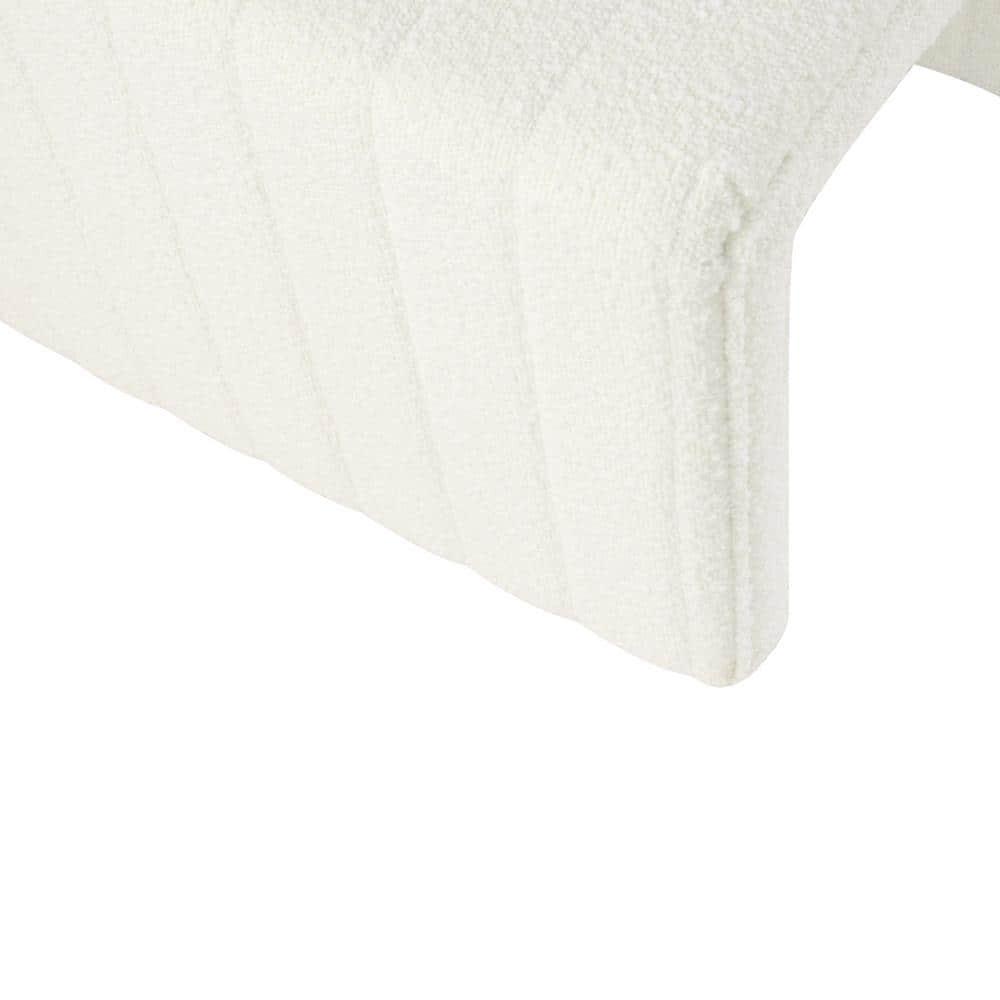 Hokku Designs Modern Channel Tufted Ottoman for Living Room & Bedroom