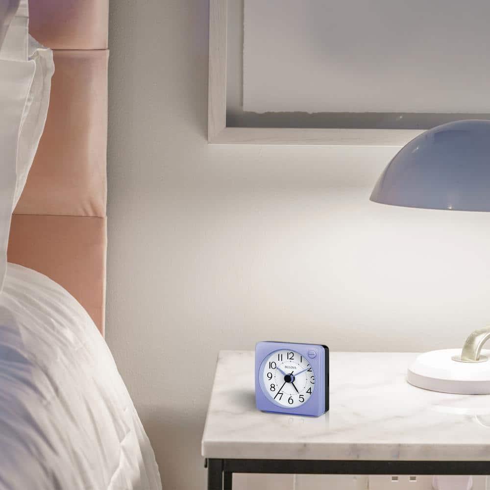 Bulova Clocks  Violet Travel Alarm Quartz Clock