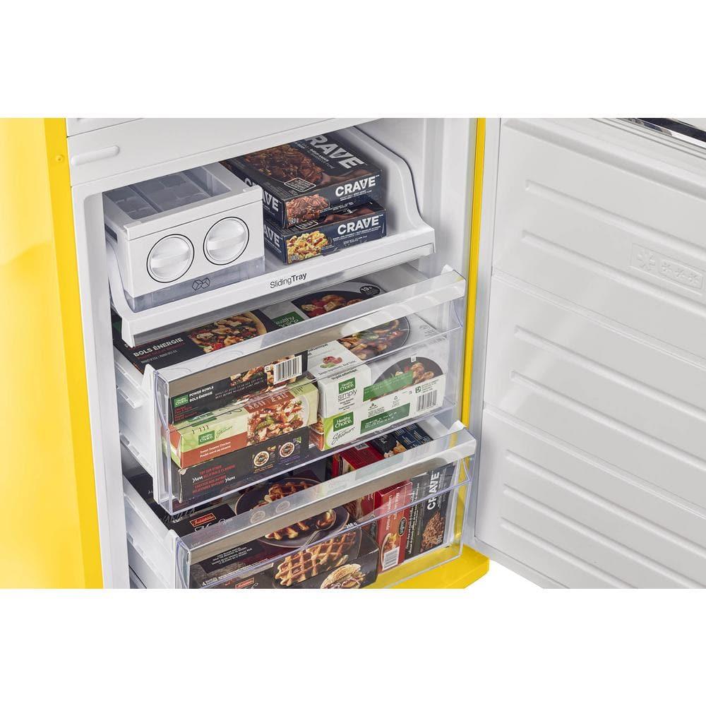 Unique Appliances Classic Retro 24 In 12 Cu.ft Bottom Mount Fridge Auto Defrost, Energy Star Certified, Counter Depth UGP-340L Y AC