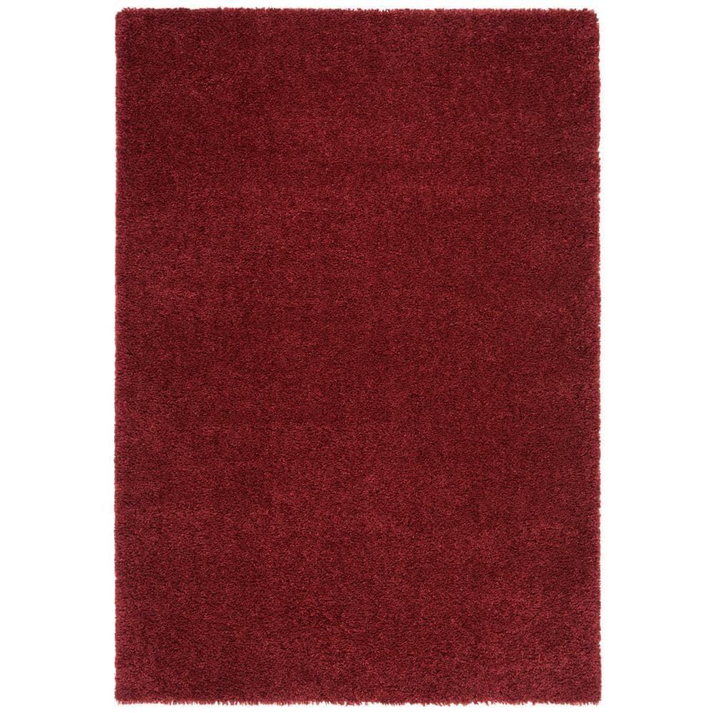 August Shag 900 AUG900 Power Loomed Indoor Area Rug - Burgundy - 8'x10' - Safavieh