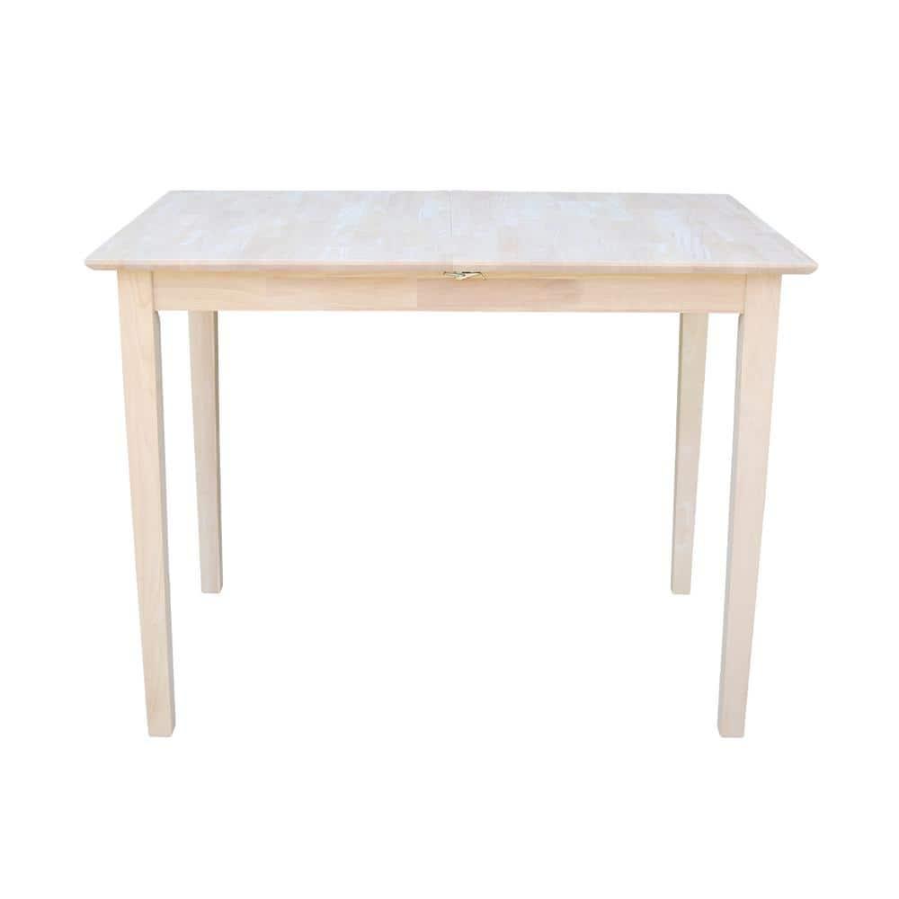 Counter Height Extendable Dining Table with Butterfly Leaf, Solid Wood - International Concepts