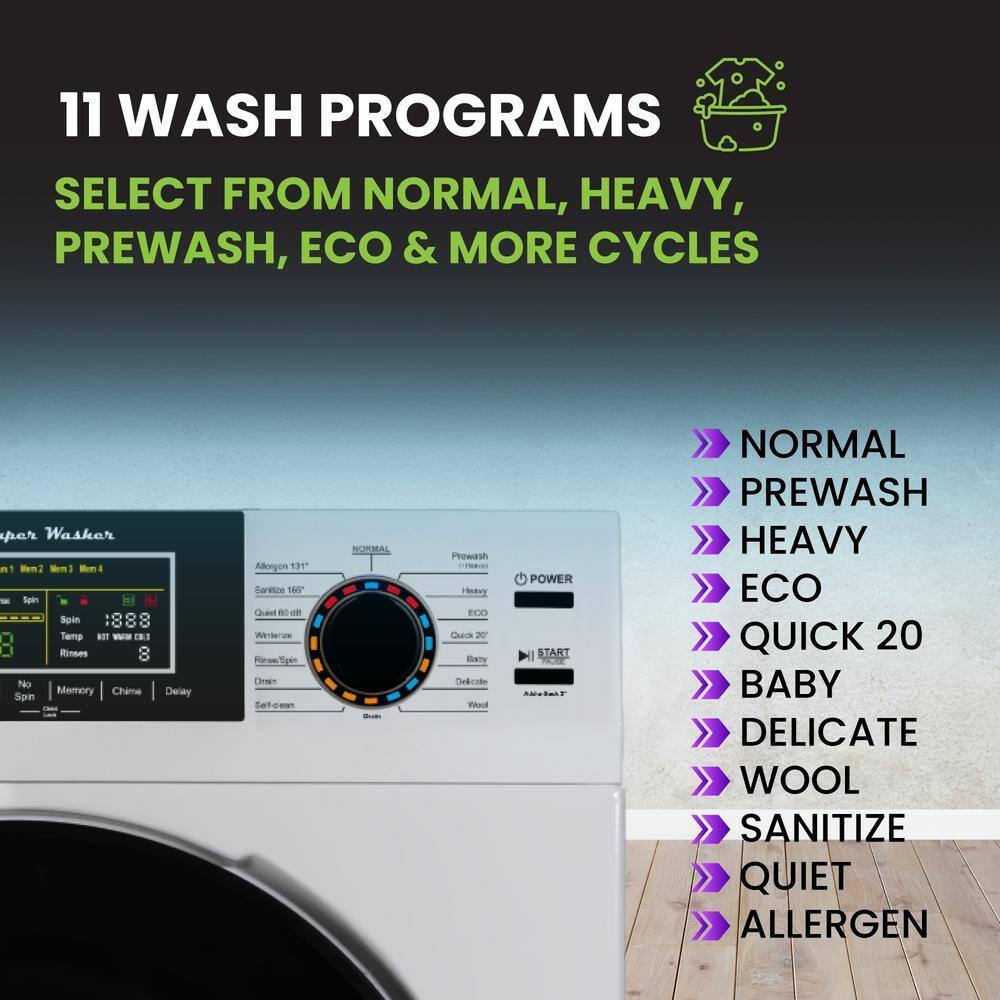 Equator DELUXE LAUNDRY SET Digital Washer 1.9cf 110V Vented Dryer 4cf 110V (Side by Side)