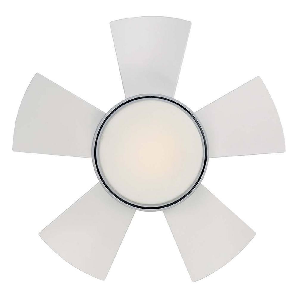 Vox 5 - Blade Indoor/Outdoor Smart Flush Mount Ceiling Fan with Remote Control and LED Light Kit