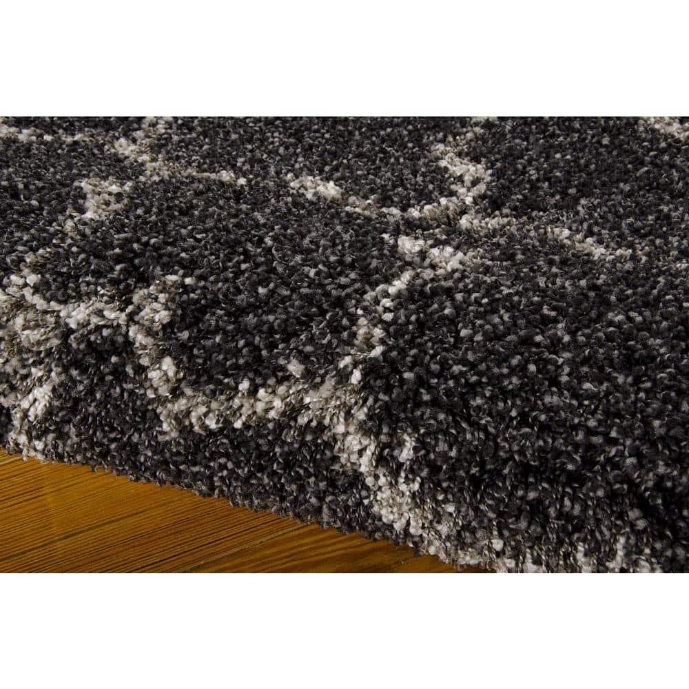 Nourison Amore Trellis Charcoal 5'3" x 7'5" Area Rug, (5x7)