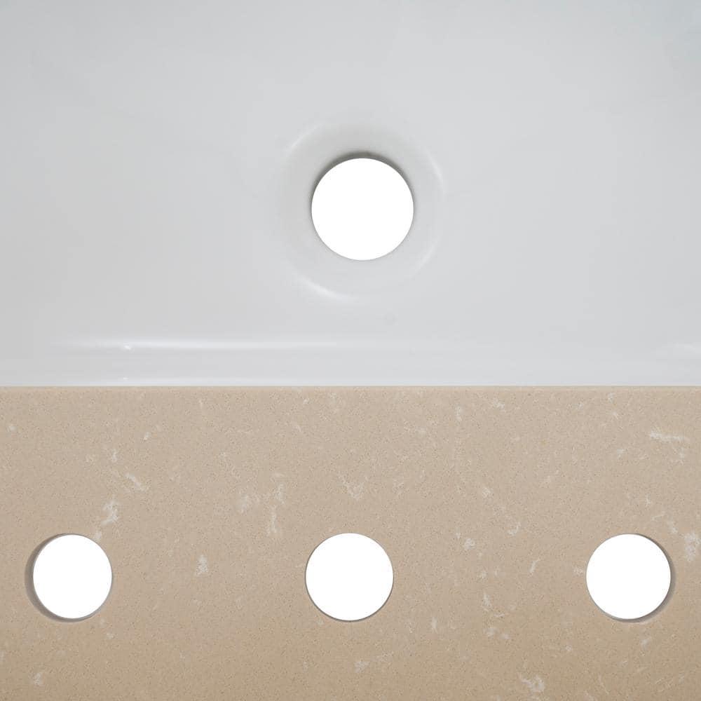 MSI 61 in. W x 22 in. D Bathroom Vanity Top with Single Sink