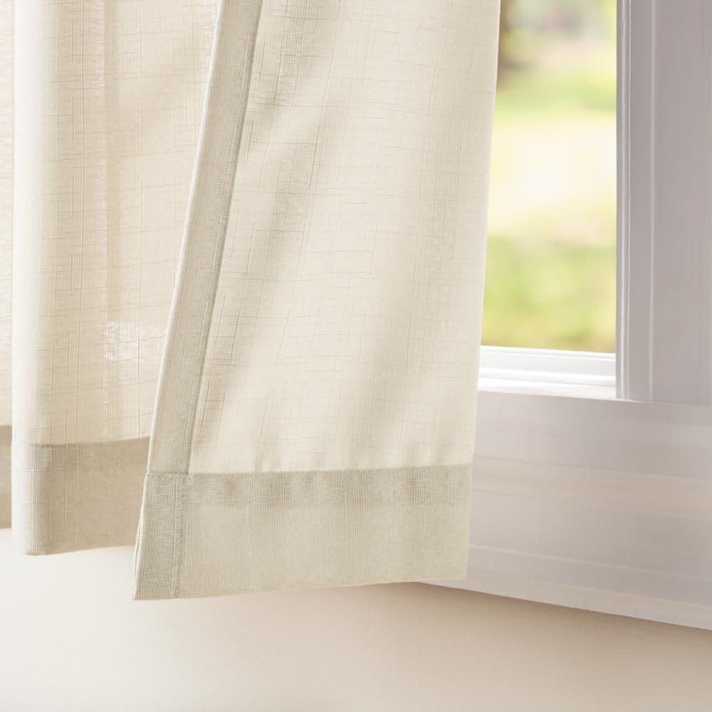 Loha GT Aaliyah Solid Color Semi-Sheer Grommet Curtain Panels