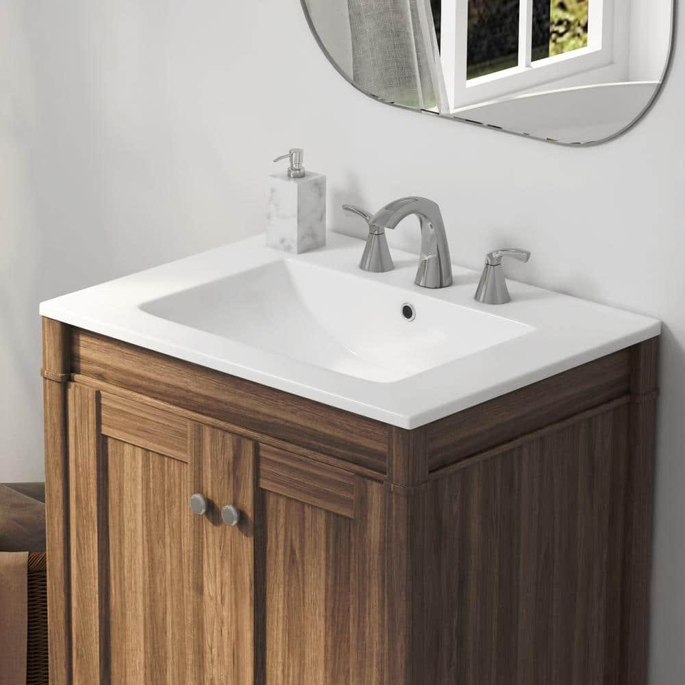 Tucson 24" W x 18" D Vitreous China Vanity Top Sink in White (Sink Only, w/o Vanity)