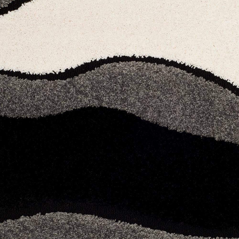 Florida Shag SG475 Power Loomed Indoor Area Rug - Grey/Black - 5'3"x7'6" - Safavieh