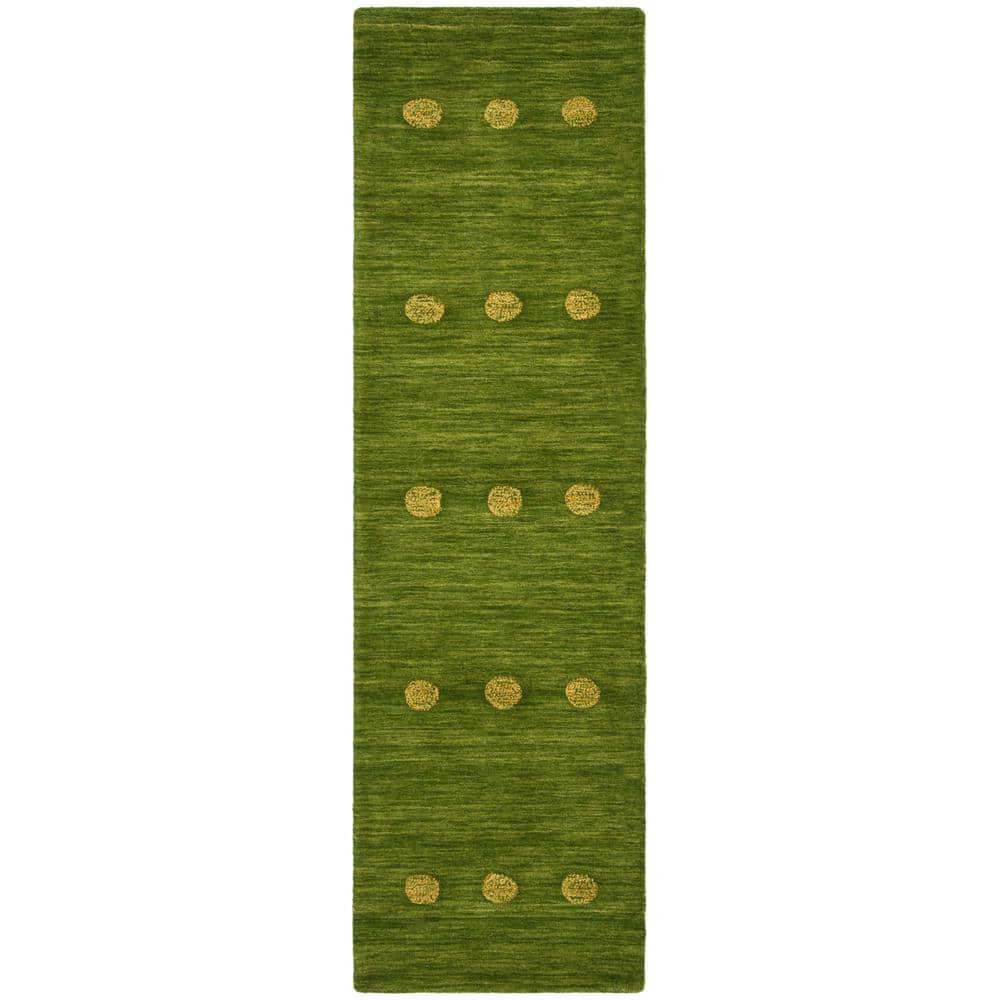 Himalaya HIM590 Handmade Runner Rug - 2'3"x8' - Green - Safavieh