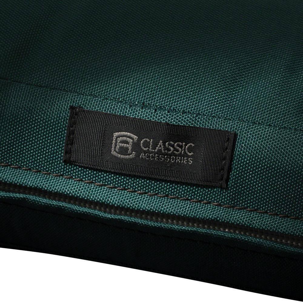 19" x 19" x 3" Ravenna Water-Resistant Patio Seat Cushion Mallard Green - Classic Accessories: Zippered, Polyurethane Foam Filled