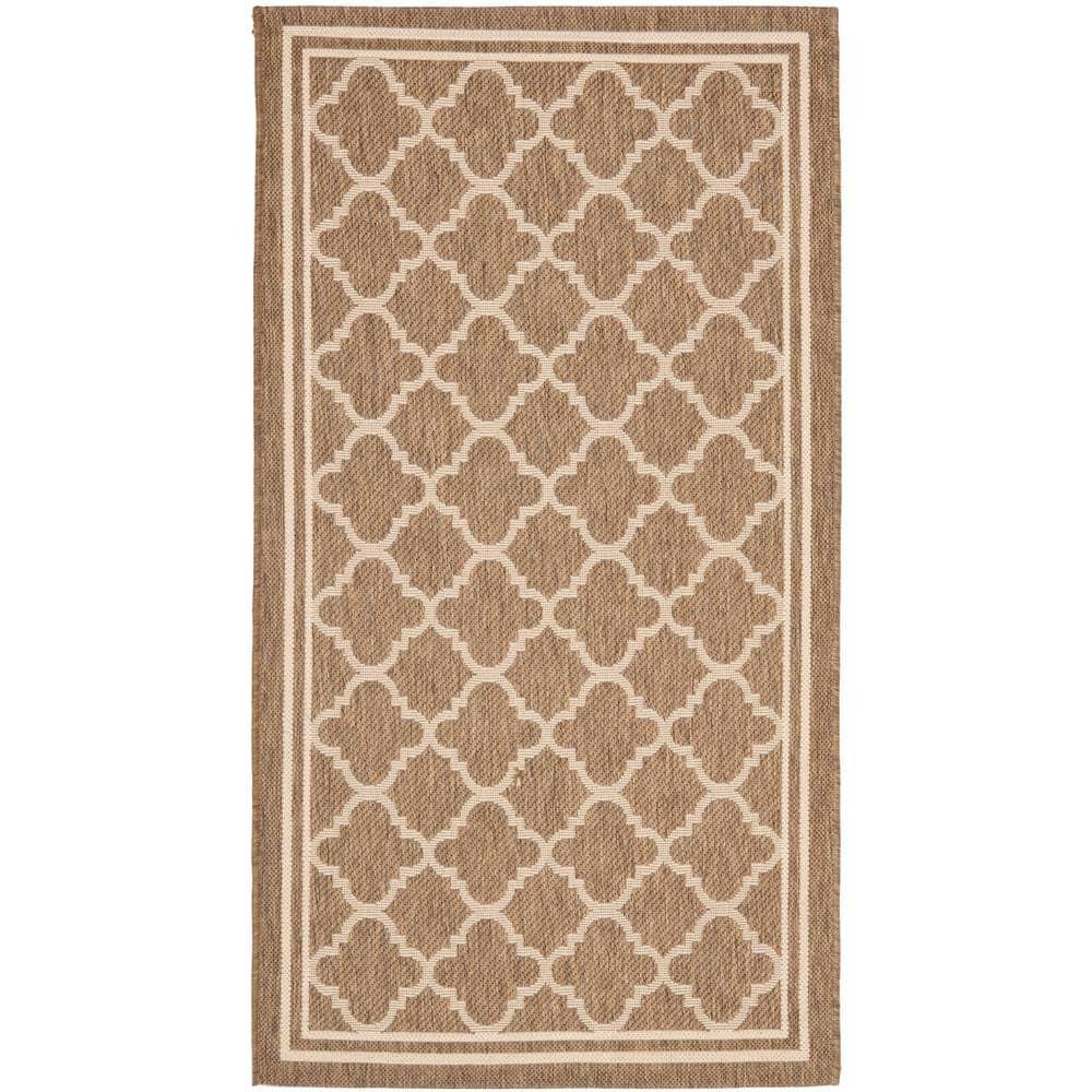 Courtyard CY6918 Power Loomed Indoor/Outdoor Accent Rug - Brown/Bone - 2'x3'7" - Safavieh.