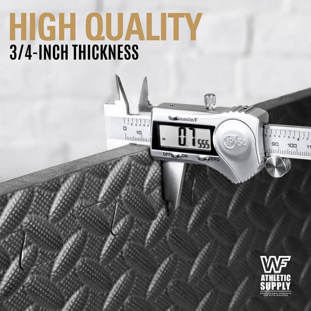 Extra Thick Interlocking Exercise Foam Mats, 3/4-Inch Thickness Gym Flooring Tiles (72 SQ. FT)