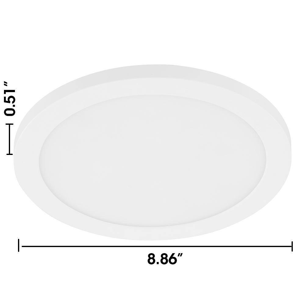 EGLO Trago 9 1 -Light 8.86-in White Flush Mount Light ENERGY STAR Certified