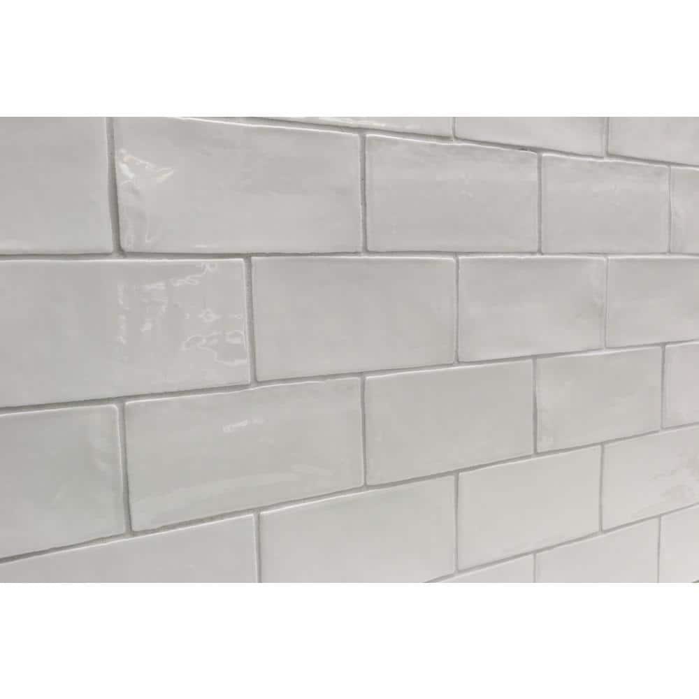 Barcelona 3x6 Blanco Polished Ceramic Subway Wall Tile (5.38 Sq. Ft. / Case)