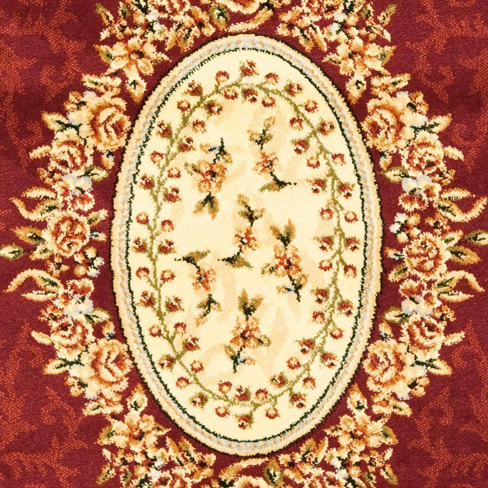 Lyndhurst LNH328 Power Loomed Area Rug - Red/Ivory - 5'3"x7'6" - Safavieh