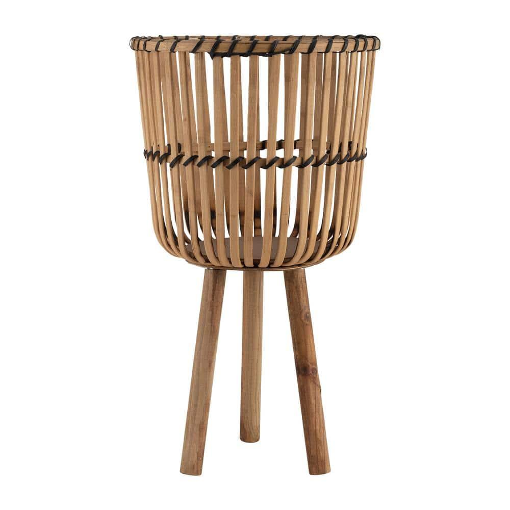 Set of 3 26"/22"/19" Bamboo Footed Planters Natural - Sagebrook Home