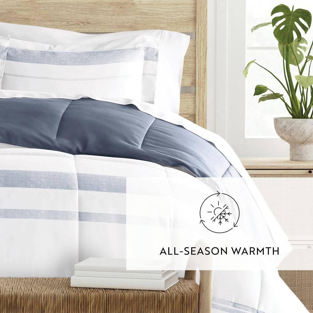 Becky Cameron Contemporary Coastal Stripe Down-Alternative Lightweight Comforter Set