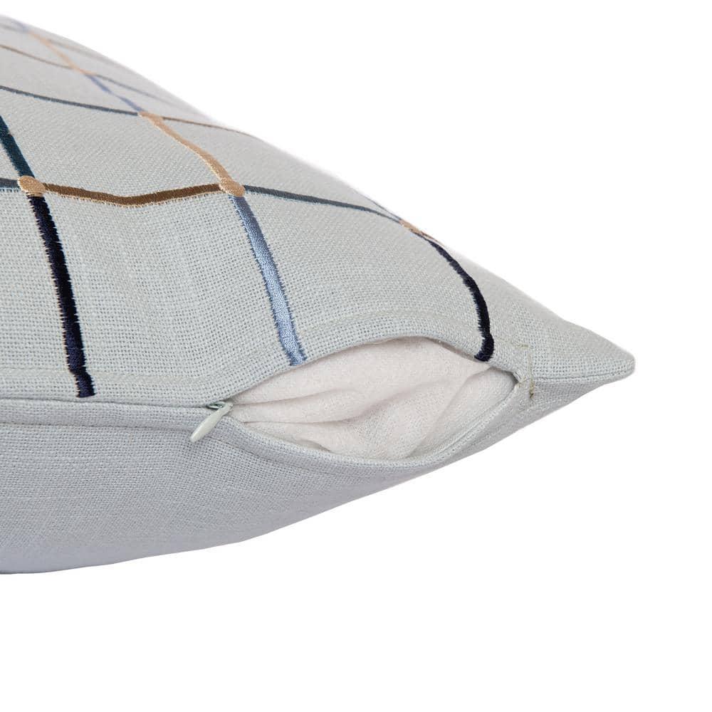 Embroidered Cotton Throw Pillow