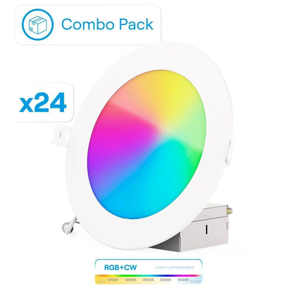 6" Slim Smart Recessed LED, 12W, RGB Tunable White, Dimmable, Wi-Fi Enabled