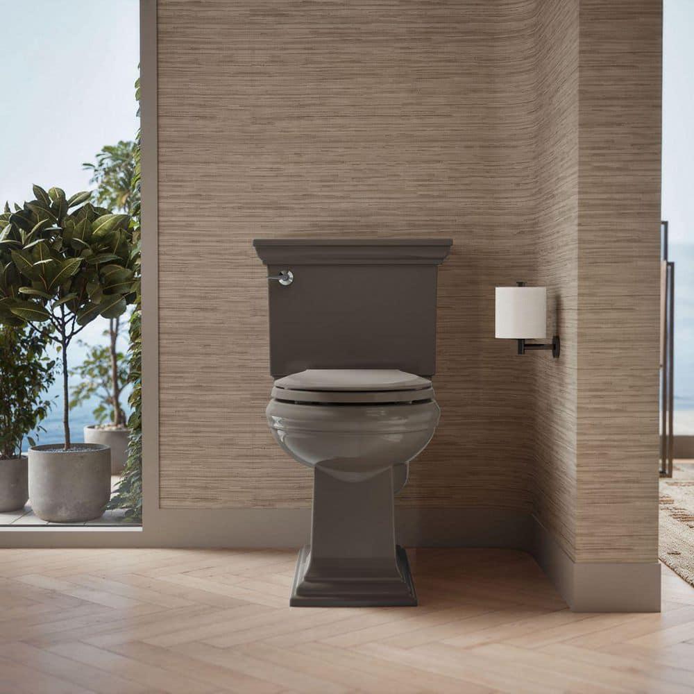 Cachet Round-Front Toilet Seat with Quiet-Close Lid and Seat and Grip-Tight Bumpers