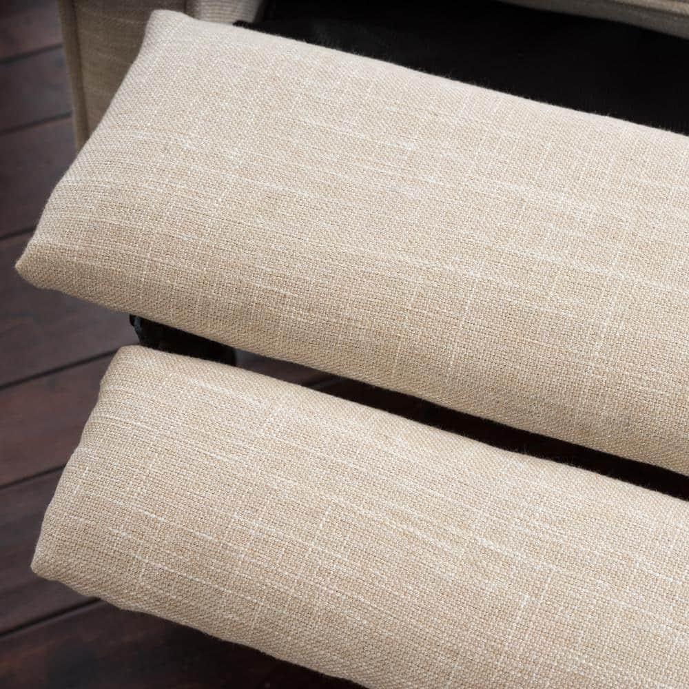 Walter Light Beige Fabric Recliner Club Chair - Christopher Knight Home: Elegant Tufted Wingback, Nailhead Trim, Polyester Upholstery