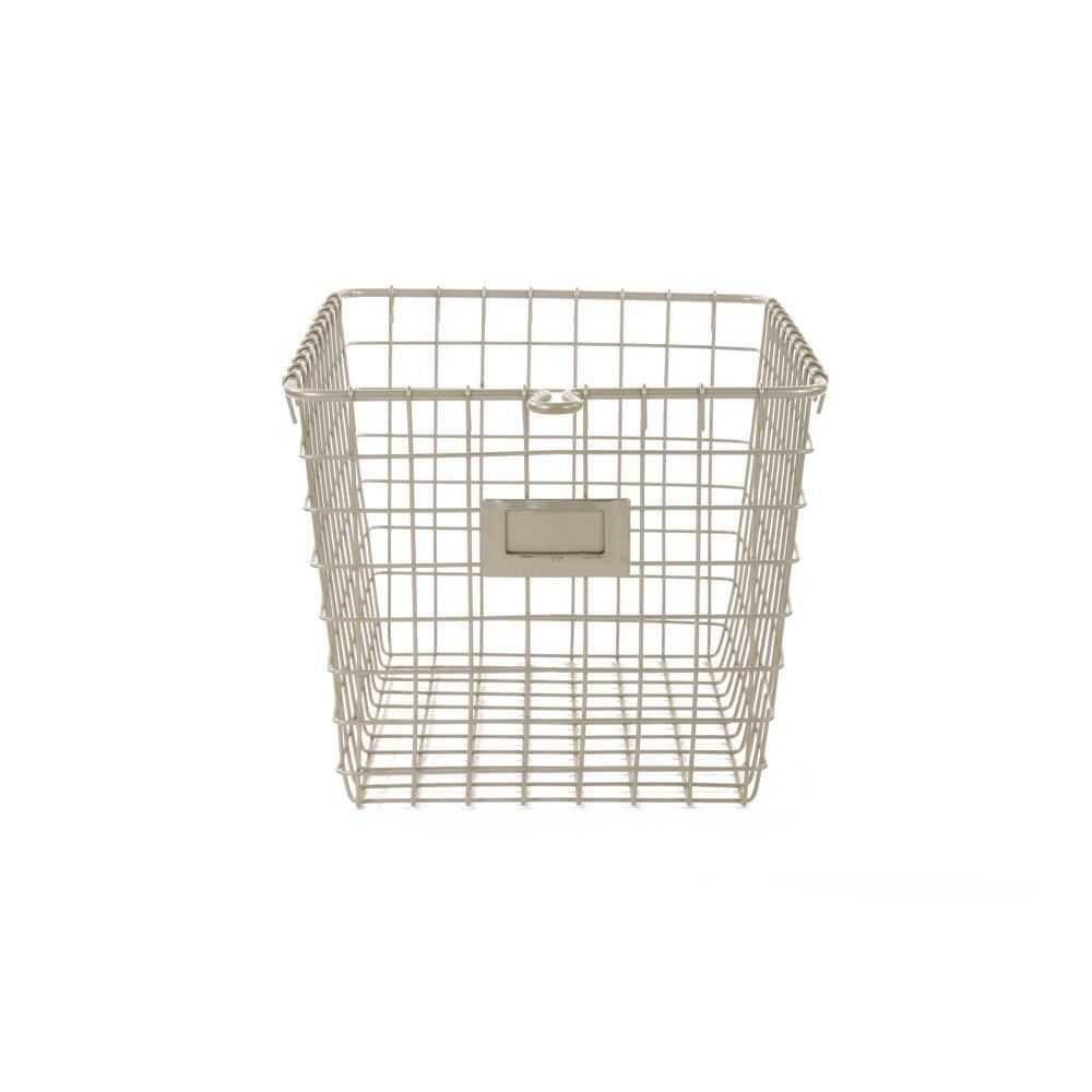 Spectrum Diversified Small Storage Basket Light Silver: Metal Locker Storage & Portable Utility Organizer