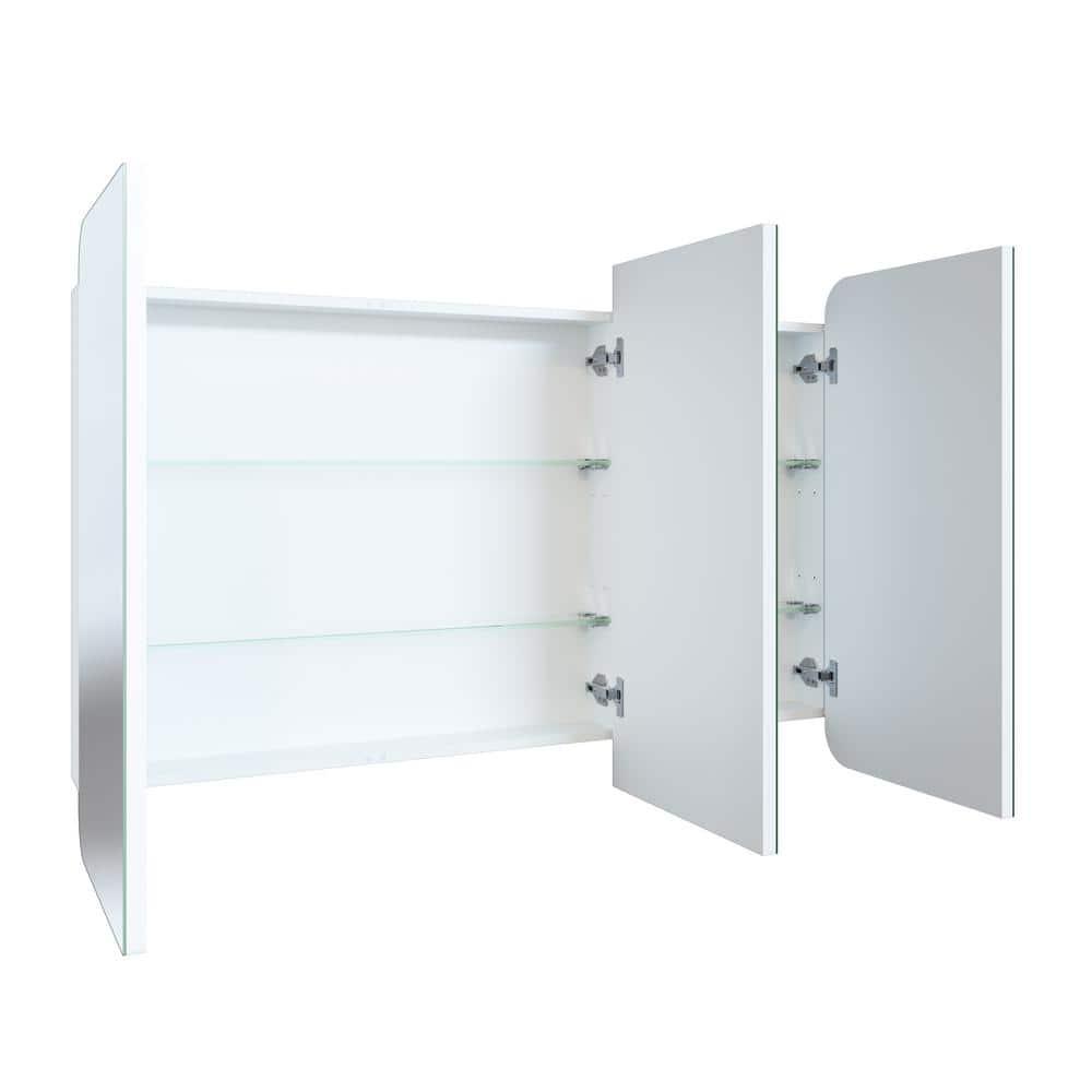Glass Warehouse Three Door MDF Square Shape Medicine Cabinet