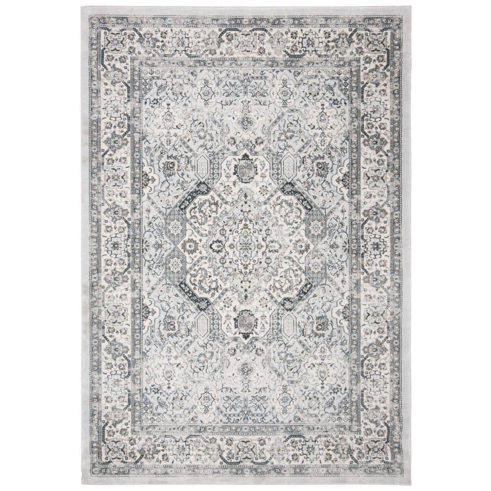 Isabella ISA916 Power Loomed Area Rug - Dark Grey/Cream - 9'x12' - Safavieh