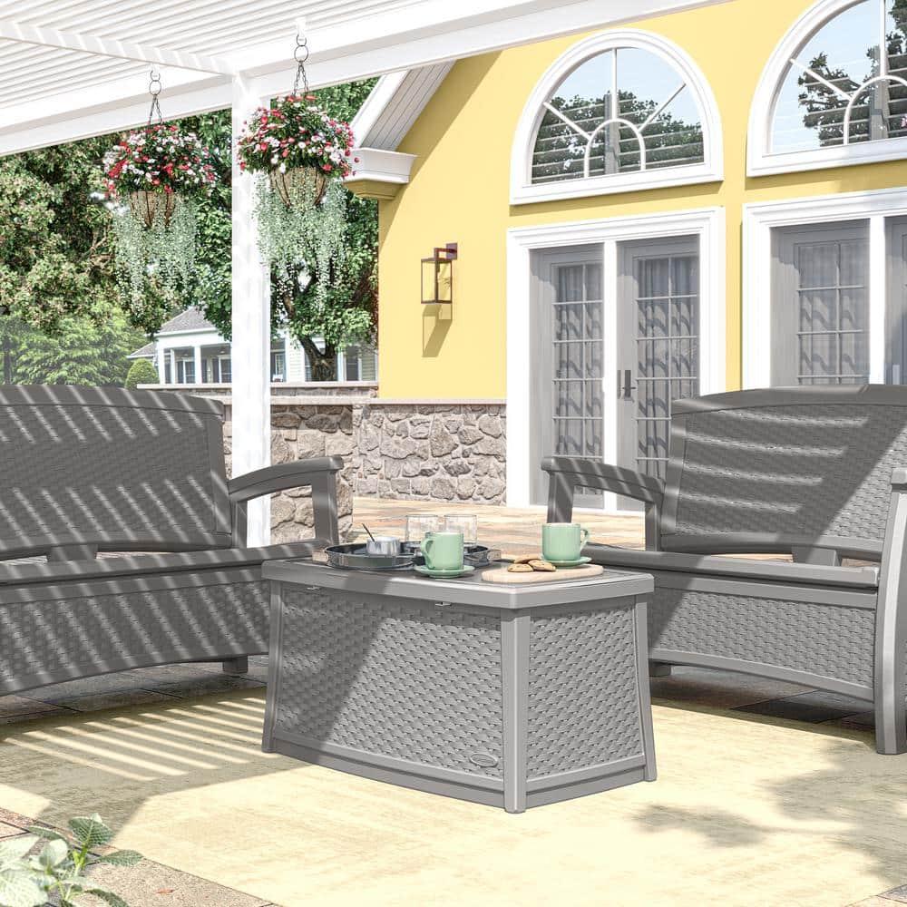 Suncast Rectangular Resin Outdoor Coffee Table