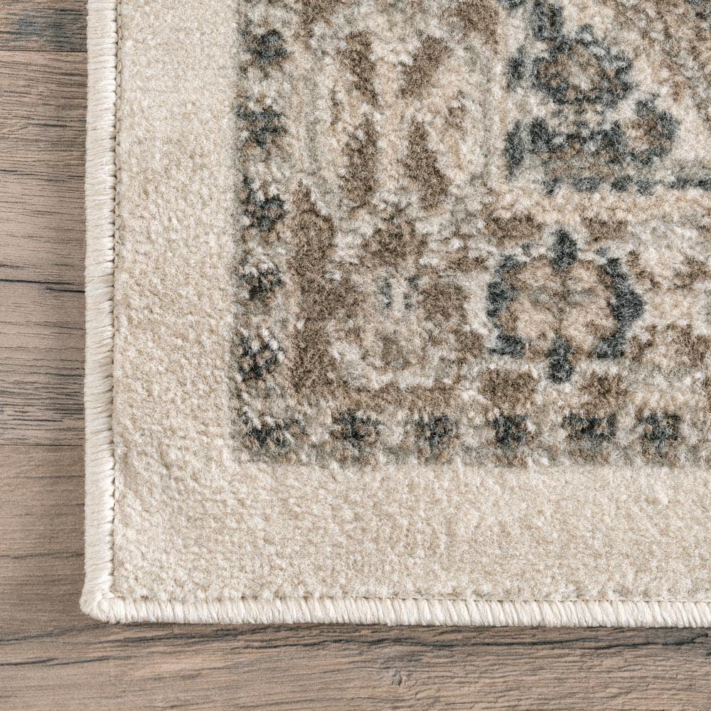 Nuloom 5x8 Becca  Tiled Indoor Area Rug, Beige, Faded Transitional Design, Stain Resistant, BedroomLiving Room, Kitchen,