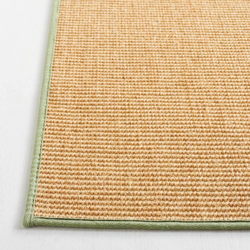 Martha Stewart Natural Fiber - MSR9501 - Indoor Power Loomed Area Rugs - Natural/Green - 5'x7'