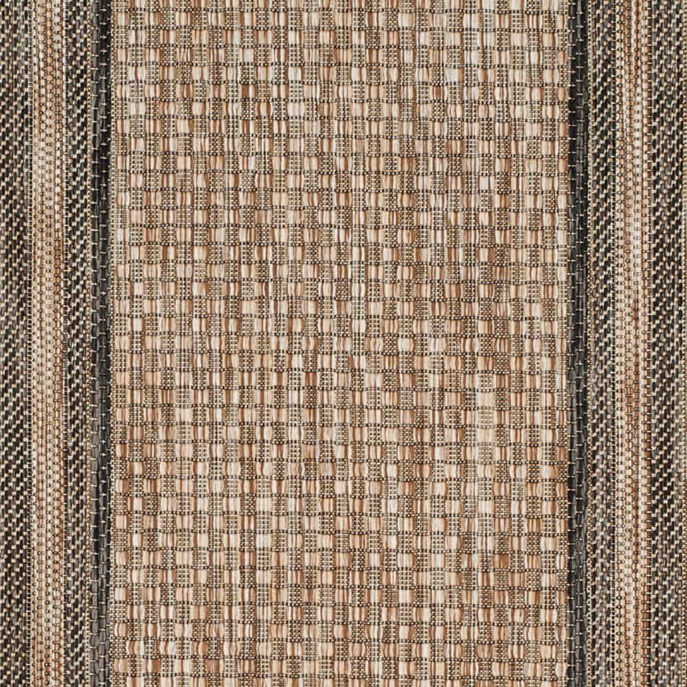 Courtyard CY8475 Power Loomed Indoor and Outdoor Accent Rug - Natural/Black - 2'7"x5' - Safavieh