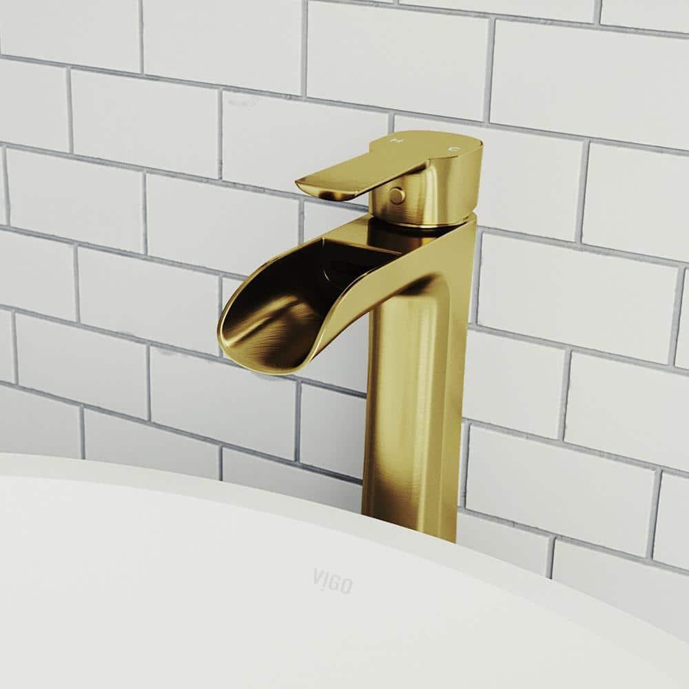 Niko 11" H Single Handle Vessel Sink Bathroom Faucetwith Pop-up Drain