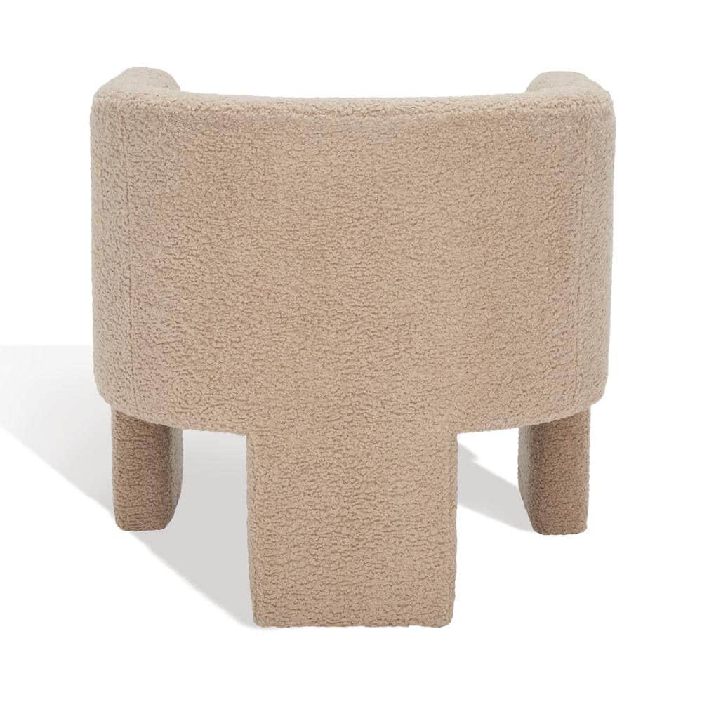 SAFAVIEH Couture Sammie Modern Boucle Solid Accent Chair, Light Brown
