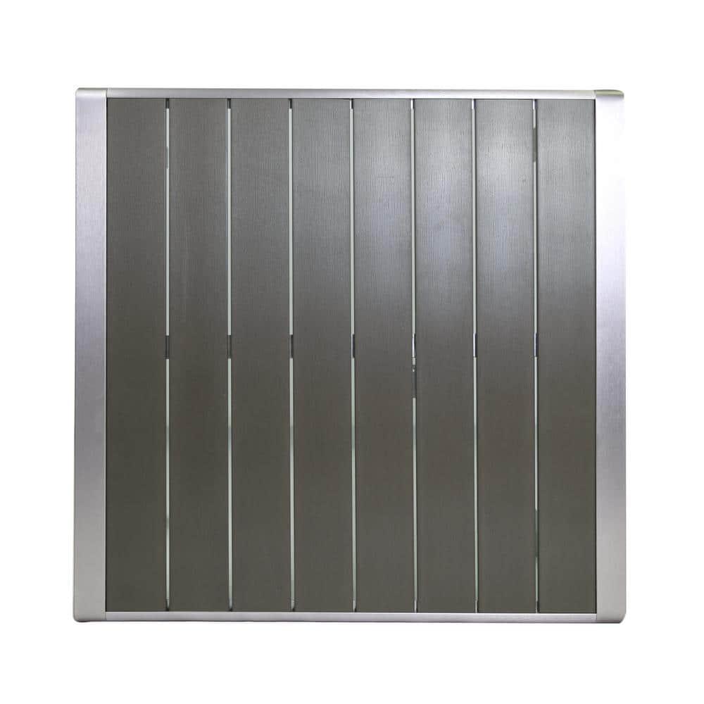 Cape Coral Square Aluminum Dining Table - Silver - Christopher Knight Home: Weather-Resistant, HDPE Top, Seats 4
