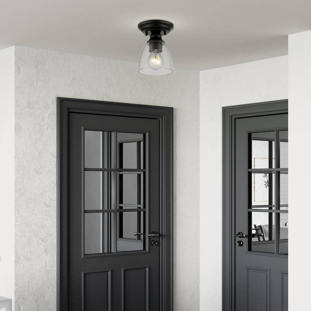 Livex Lighting Montgomery 1 - Light Flush Mount in  Black