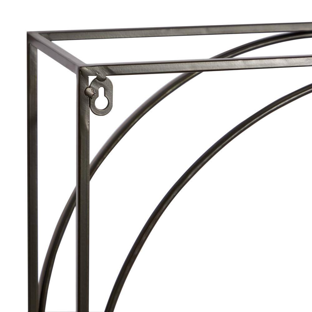 DecMode 32" x 7" 4-Tier Gray Wall Shelf