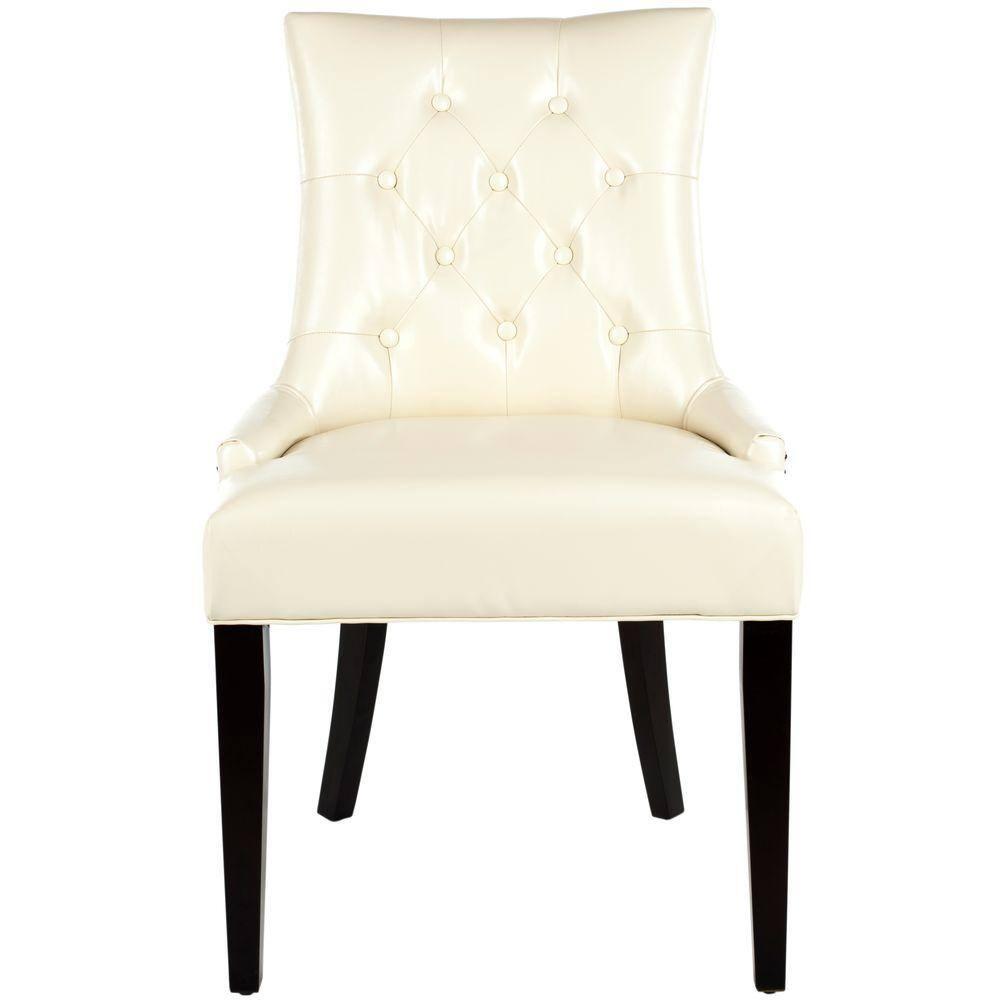 Abby 19''H Tufted Side Chairs (Set of 2)- Flat Cream - Safavieh