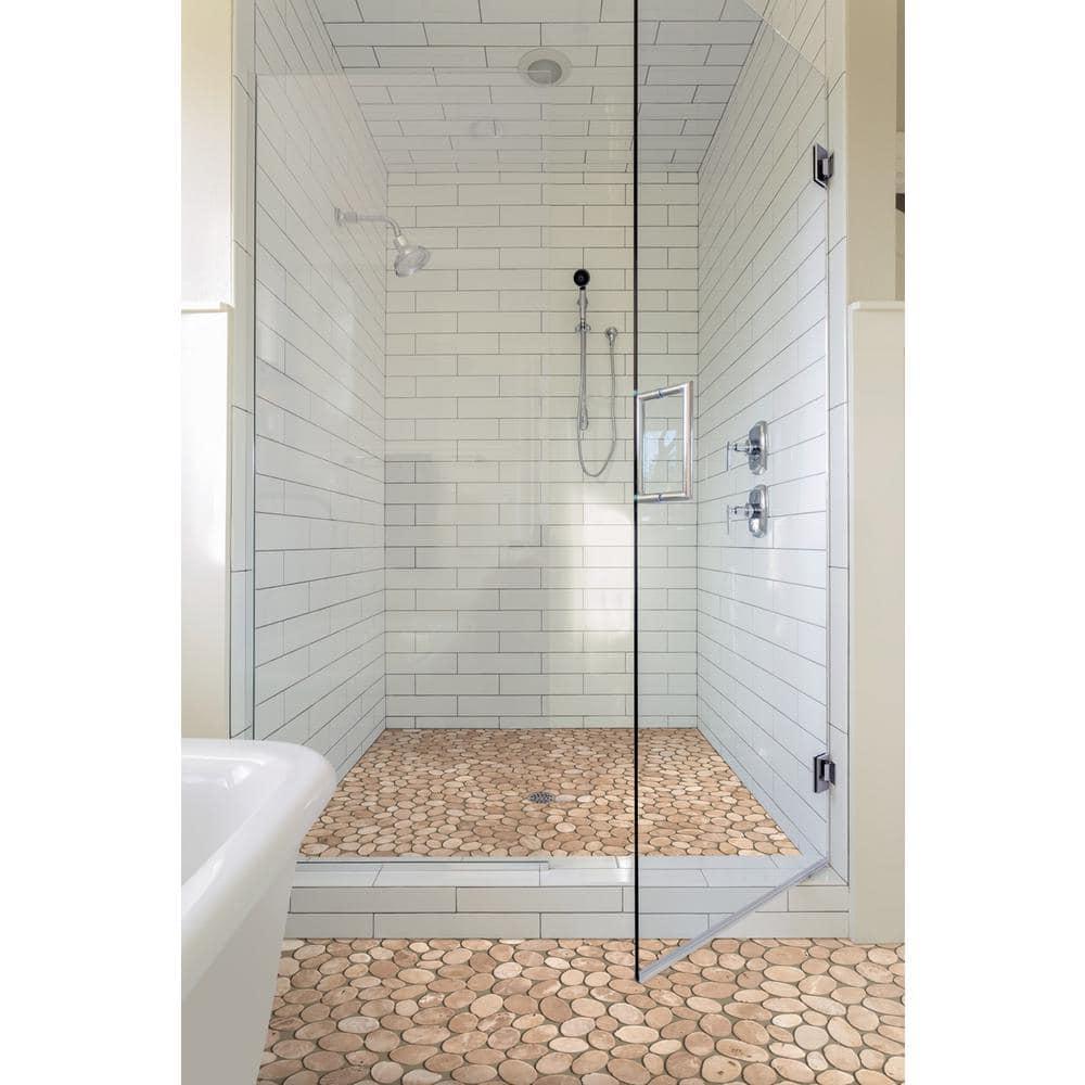 Cruz Bay Studio Natural Stone Pebbles Mosaic Wall & Floor Tile