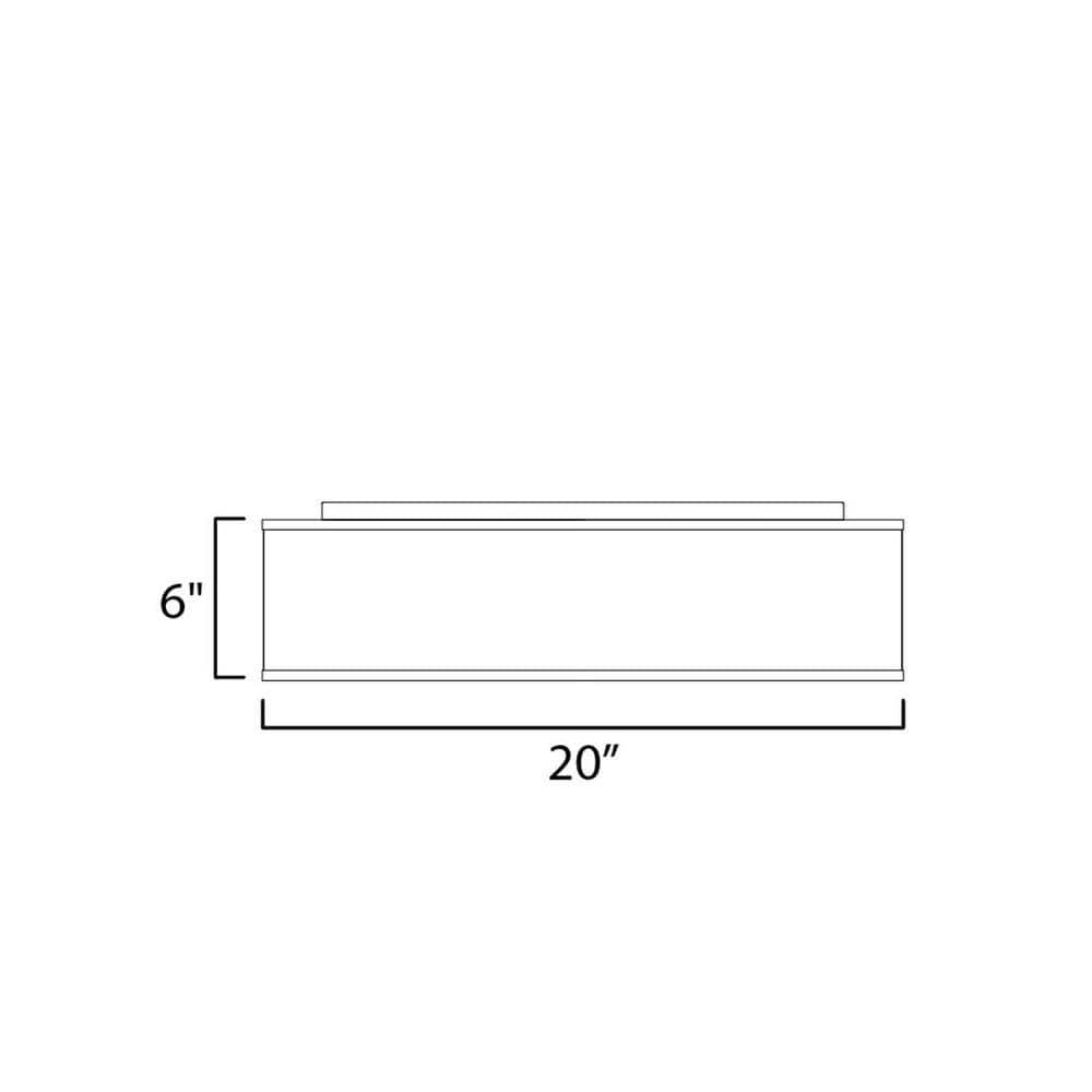 Maxim 10222OM 20 in. Prime LED Flush Mount Ceiling Light, Oatmeal