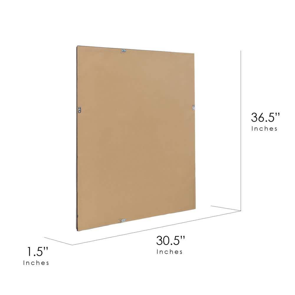 Head West Bronze Distressed Embossed Rectangular Framed Beveled Accent Wall Vanity Mirror - 30.5 x 36.5