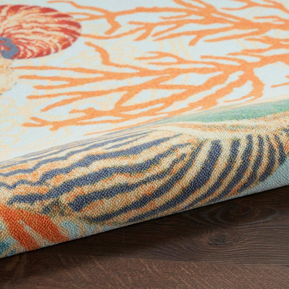 Wav01/Sun & Shade Nature Outdoor Light Blue Area Rug