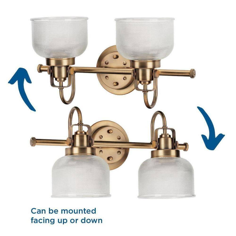 Rosser 2 Light Transparent Dimmable Vanity Light